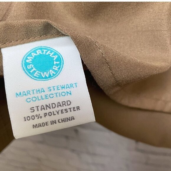 MARTHA STEWART Pillow Shams Set of 2 Standard Size Beige Paisley Pillowcases - Picture 4 of 11